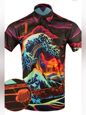 Retro Rifle THE GREAT SYNTHWAVE POLO